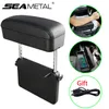 Car Accessories Car Center Console Armrest Car Organizer Seat Storage Box Leather Auto Holder Container Arm Rest Wireless Charge LJ201118