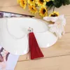 12 pz / lotto Tappo in acciaio inossidabile Nappa Frangia di seta Frangia Fiore Nappa Trim decorativo per tende Accessori per la decorazione della casa H jlloLv