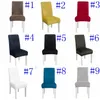 Stolskydd Spandex Stretchy Solid Soft Chair Cover Elastisk Tvättbar Stol Säteslock Slipcovers Hem Bankett Bröllopsdekorationer