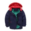 Benemaker Winter Overalls For Children Jackets For Girl Boy Warm Parkas Clothing Thick Hooded Coats Baby Kids Windbreaker JH049 LJ201017