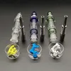 Wholesale Nector Collector Kits With 10mm 14mm Titanium Nail Dab Straw & Keck Clip Dabber Dish Mini Oil Rigs NC10