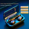 Helt nya F9 TWS trådlösa hörlurar Bluetooth50 hörlurar HIFI IPX7 Vattentäta öronsnäckor Touch Control Headset för Sport7525325