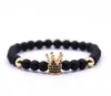 Natural Stone Bracelets High Quality Zircon Crown Mens Bracelets Handmade Beads Bracelet Bangles for Men Women Jewelry wholesale