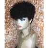 Stock new Human Real Hair Short Bob Pixie cut Parrucche brasiliane Glueless Nessuna Parrucca anteriore in pizzo afroamericano