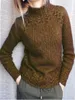 Europeisk och amerikansk stil som säljer tröja fast färg ma hua wen tröja stickad tröja kvinnor 201128