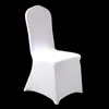 50Pcs 100Pcs Stretch Elastic Universal White Spandex Wedding Chair Covers for Weddings Party Banquet el Polyester Fabric T200602921202