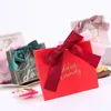 Thank you Packaging Gift Bag White Kraft Paper Small Bag with Ribbon for Wedding Birthday Party Favors Storage9021053