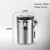 304 roestvrijstalen luchtdichte flessen met lepel keuken opslag koffiebonen tank 500g / 750g DHL A20