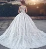 Luxury Crystal Ball Gown Wedding Dress Sexy V Neck Beads Appliques Bridal Gowns Dubai Arabic Sleeveless Custom Made Chapel Vestidos De Novia
