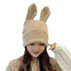Bonnet tricoté pour femme, chapeau avec oreilles, couleur unie, extensible, pour l'extérieur, Ski Skullies, chauffe-oreille, accessoires Photo, hiver