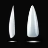 NAF011 500pcs DIY Acrylic Coffin Shape False Nail Tips Colorful Full Cover Ballerina Fake Nails Nail Art Tools