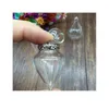 100 Sets Clear Water Grow Shape Globe Jewelry Concles Charm Wish Wish Bottle Vial Vial Colar Pingente com 1 jlldcr