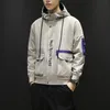 Automne Hip Hop À Capuche Patchwork Hommes Veste Manteau Mâle Hoodies Manteaux 2019 Hommes Jaune Streetwear À Capuche Bomber Veste M4XL T200502