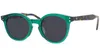 Homens de marca Óculos de sol polarizados cinza / escuro verde lente óculos redondos óculos de sol retrô prancha óculos para mulheres óculos de sol com caixa