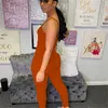 TsureTobe Stacked Jumpsuit Women SkinnyRompers Seveless Spagetti Strap Ovalons Ovalls Stacked Leggings Bodycon Club Outfits女性T200509