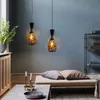 Nya Nordiska moderna ih￥liga metallburen Pendantlampor Vintage Taklampan Cafe Creative Hanging Lamp Fixtures E27