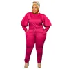 Damskie dres sportswear plus size z długim rękawem stroje z kapturem Dwuczęściowy zestaw Jogging Sportowy garnitur bluzki Sportowy garnitur KLW5609