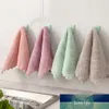 10 pièces corail velours torchon Absorption d'eau torchon chiffon de nettoyage chiffon de lavage cuisine tampon à récurer couleur aléatoire