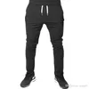 Nieuwe mannen stijl casual ingerichte gym broek slim fit geborduurde stretch stedelijke wind sport broek rechte broek