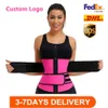 Free Custom Logo Men Women Shapers Waist Trainer Belt Corset Belly Slimming Shapewear Adjustable Waist Support Body Shapers FY8084