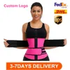 Free Custom Logo Men Women Shapers Waist Trainer Belt Corset Belly Slimming Shapewear Adjustable Waist Support Body Shapers FY8084 sxm12