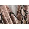 Женщины мода крест V шеи змеи змея печать эластичные талии Playsuits дамы животных узор случайные тонкие комбинезоны брюки DS1798 T200704