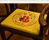 Fine Embroidery Fu Lucky Chair Seat Pad Chinese Cushion Office Home Decor Washable Cotton Linen Armchair Sitting Mat Anti-Slip