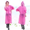 Non Disposable Hooded Raincoat Long Thicken Poncho Outdoor Hiking Rain Coat Waterproof Windproof Rainwear Fashion Portable Poncho WVT1665