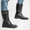 winter punk combat boots