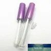 Bouteilles d'emballage vides transparentes pour rouge à lèvres, 10ml, bouchon rouge/violet/bleu/or/argent, outils cosmétiques pour brillant à lèvres, Tubes de baguette de glaçage