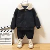 Baby Mädchen Junge Frühling Herbst Winter PU Mantel Jacke Kinder Mode Leder Jacken Kinder Mäntel Over Kleidung