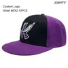 Capas de snapback personalizadas personalizando sombreros negros de tamaño de adultos o niños con su propio diseño de texto de logotipo Cap2875