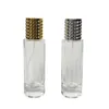 30ML Transparent Glass Perfume Spray Bottle Gold Silver Pump Atomizer Lid Clear Round Empty Cosmetic Packaging Refillable Vials
