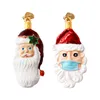 Ornements de Noël cadeau personnalisé famille accrocher décoration bonhomme de neige pendentif avec masque facial noël suspendus ornement w-00523