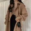 Mode Koreansk Ol Kvinnor Trench Coat Elegant Loose Long Overcoat Vintage Casual Female Windbreakerwomen's Kläder Höst T200828