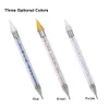 1pc Rhinestone Dotting Pen Double-Headed Nail Dotting Tools Double End Tips Beads Picker Wax Pencil Handle Manicure Blue