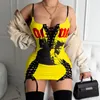 Damesjurk Designer Slanke Sexy Zomer Strand Kleding Mouwloze Sling Rokken Night Club Wear Crop Top Mini Hip Rok Pak