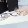 Donia Jewelry Luxus-Armreif, übertrieben, doppelendiges Kugel-Titanstahl-Micro-Set-Zirkon-Geschenkarmband für europäische und amerikanische Modedesigner