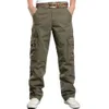 Calças de carga do exército homens casuais multi bolsos calças homme masculino streetwear combate militar tático calças de algodão hip hop roupas lj201007