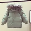 Manteau à bulles de mode hiver grand col de fourrure surdimensionné veste courte en vrac hiver automne femme veste bouffante Parkas Mujer nouveau 201217