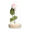 Valentine's Day Gift Glass Cover Rose Party Favor LED Light Simulation Immortal Eternal Roses Flower Box Packaging 7 Colors