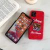 Toppdesign 3D Phone Fodral för iPhone 131Pro 12 mini 12Pro 11 Pro Max X XS XR 8 7 Plus 8Plus 7Plus Bowknot Broderi Fiber Animal Tiger Duck Print Shell Case Cover