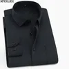 Högkvalitativ fettskjorta Män Långärmad Stor Storlek Vår 7XL 8XL 9XL 10XL Bomull Business Formal Office Man Home Dress Shirts 54 C1210