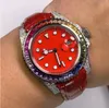 Роскошные часы Top Classic Watch Candy Coland Diamond Mens Watch Automatic Mechanical 40 -мм радужные радужные пешеходные часы Leat4081353