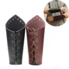 Elbow & Knee Pads Armband Leather Punk Wide Archery Arm Guard Viking Bracer Gauntlet Wristband Bracelet180Y