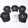 Bride Tribe Snapback Trucker Mesh Hat Gold Buchstaben Pfeil Hochzeit Baseball Cap1