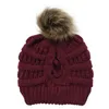 Cappello Beanie invernale per donna Cappello con pompon lavorato a maglia Berretto slouchy Skullies Lady Girls Moda Berretti Calore Sci Equiseto Cap Spedizione gratuita