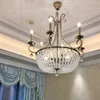アメリカのゴールデンシルバークリスタルシャンデリアLEDランプモダンビッグシャンデリア照明器具ヨーロッパのリビングルームダイニングルームヴィラロフトホーム屋内照明