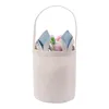 Sublimation Easter Bunny Bucket Festive Polyester Blank DIY Rabbit Ears Basket Personalized Candy Gift Bag with Handle9895342