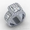Hoge kwaliteit Vintage Lovers Court Ring 3ct Diamond 925 Sterling Silver Engagement Wedding Band Ring voor Vrouwen Mannen Vinger Sieraden G7115266